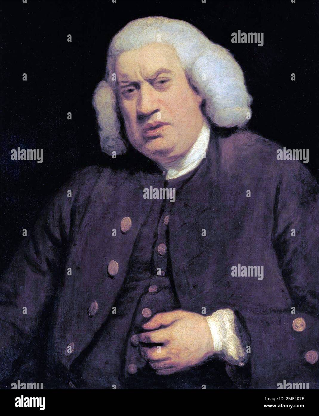 SAMUEL JOHNSON (1709-1784) English writer and lexicographer painted by Joshua Reynolds about 1772 Stock Photo