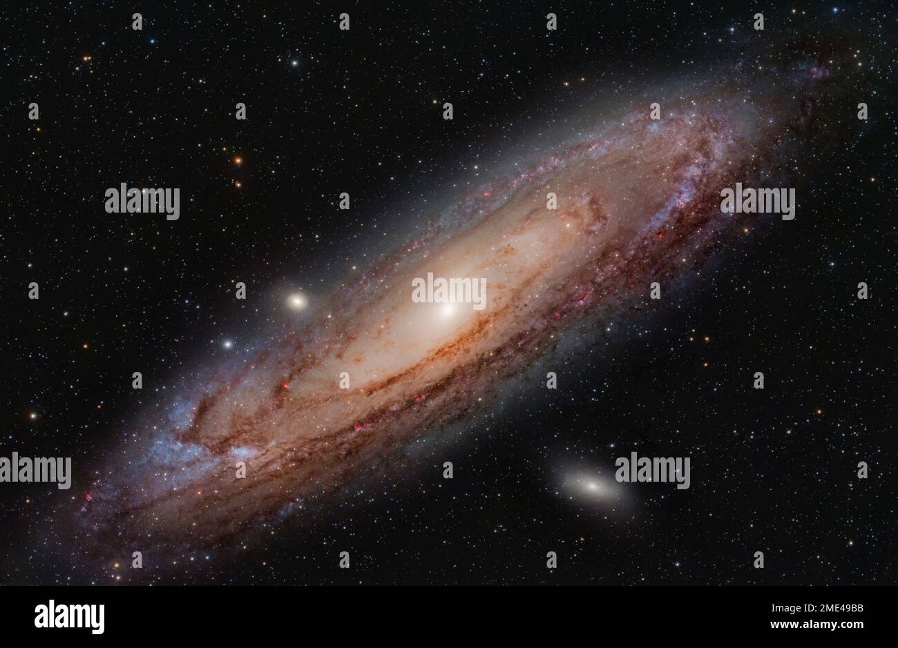Long exposure of Andromeda Galaxy Stock Photo