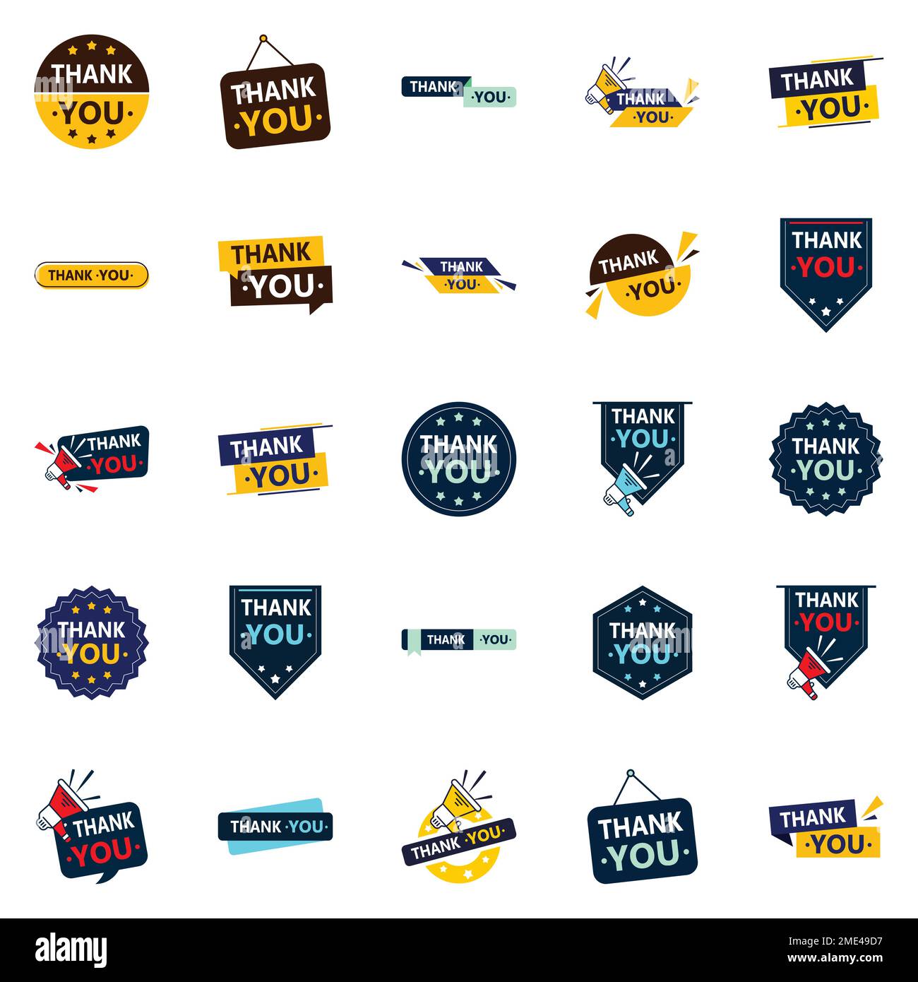25 Thank You Vector Icons to Show Your Appreciation Stock Vector Image ...