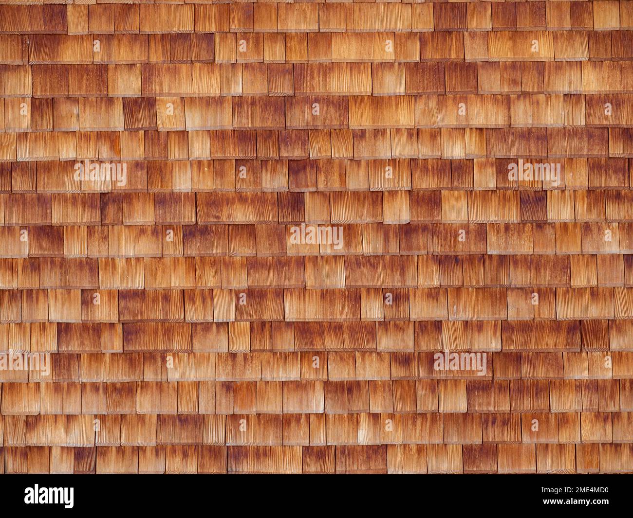 Full frame of wooden paneling Stock Photo