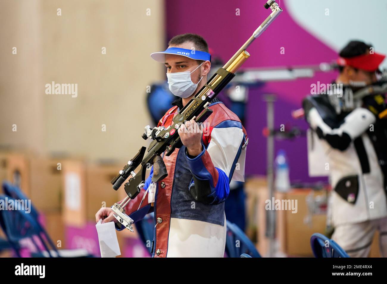 Vladimir Maslennikov, the Russian Olympic Committee, finishes competing ...