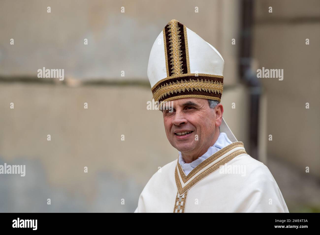 Rieti Italy. 21st Jan 2023. Bishop Domenico Pompili in Rieti on 21 January 2023 during the ordination of his successor Don Vito Piccinonna. Photo by Riccardo Fabi Pacific Press Credit Pacific Press Me...