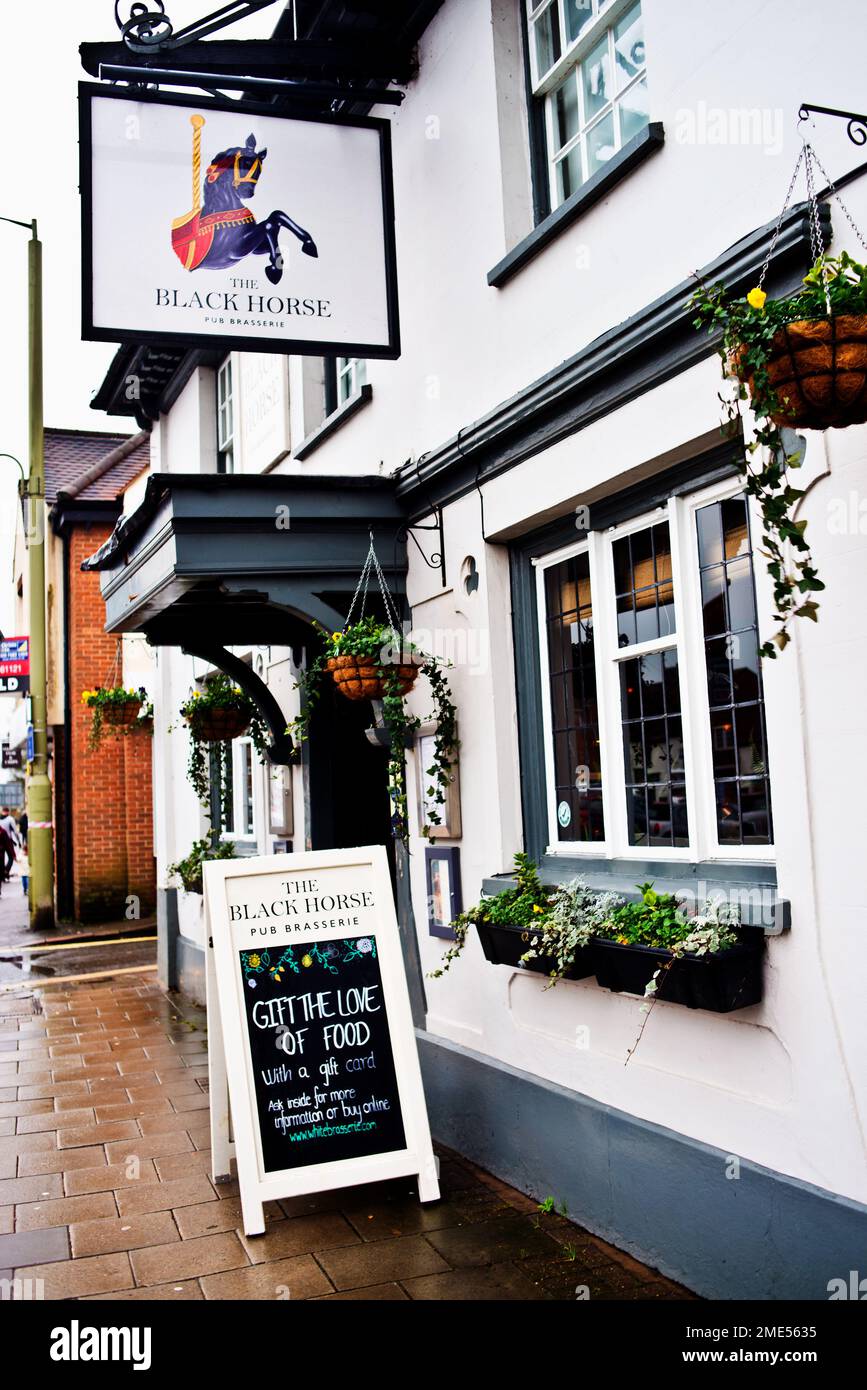 The Black Horse Pub, high street, Thame, Oxfordshire, England Stock