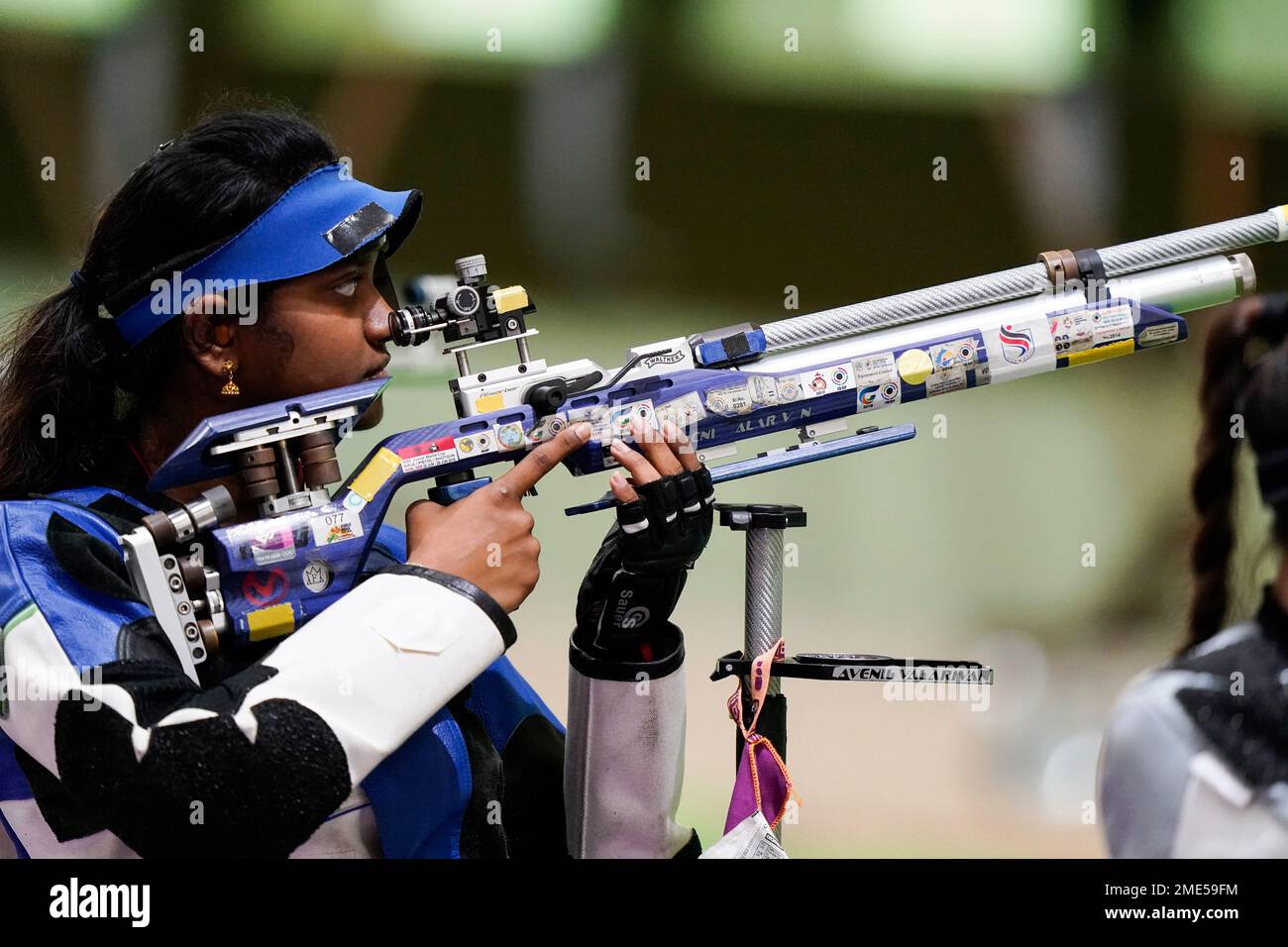 Elavenil Valarivan, of India, competes in the women's 10-meter air ...