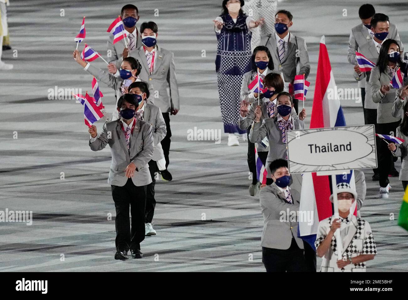 Athletes from Thailand march during the opening ceremony in the ...