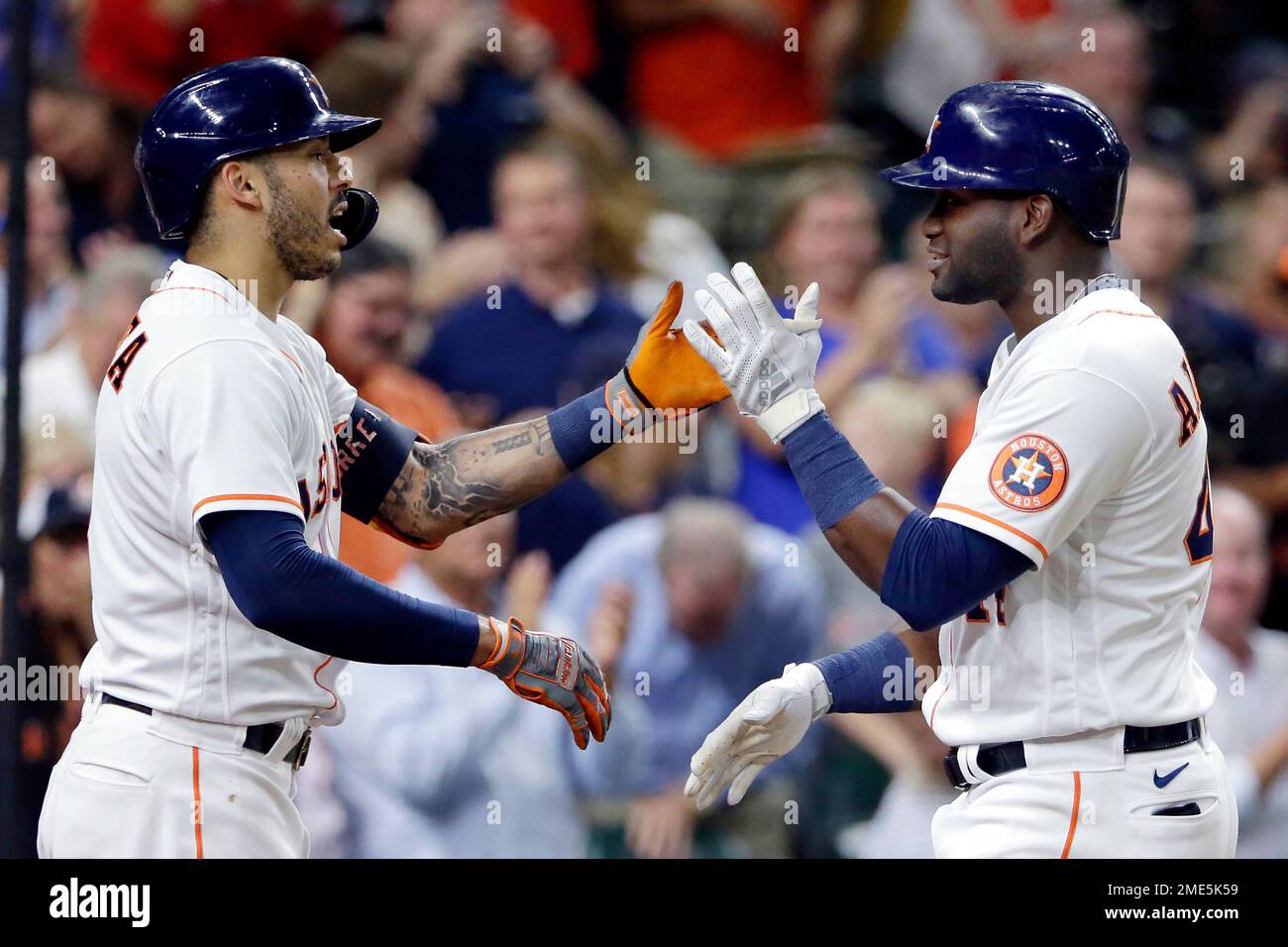 HOUSTON, TX - MAY 28: Houston Astros designated hitter Carlos