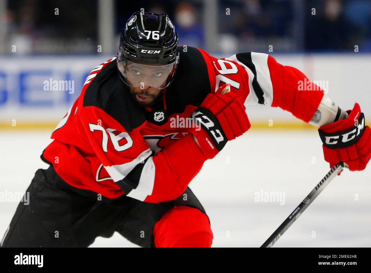 New Jersey Devils' Ryan Graves plays during an NHL hockey game, Thursday,  Oct. 13, 2022, in Philadelphia. (AP Photo/Matt Slocum Stock Photo - Alamy