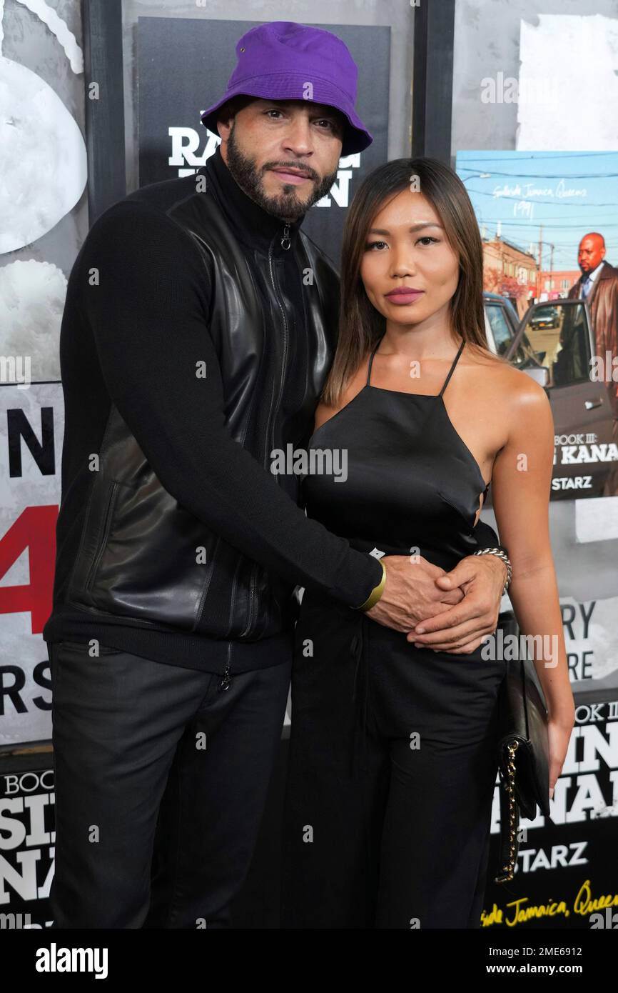 Daniel Sunjata and Pwint attend the world premiere of "Power Book III Raising Kanan" at the