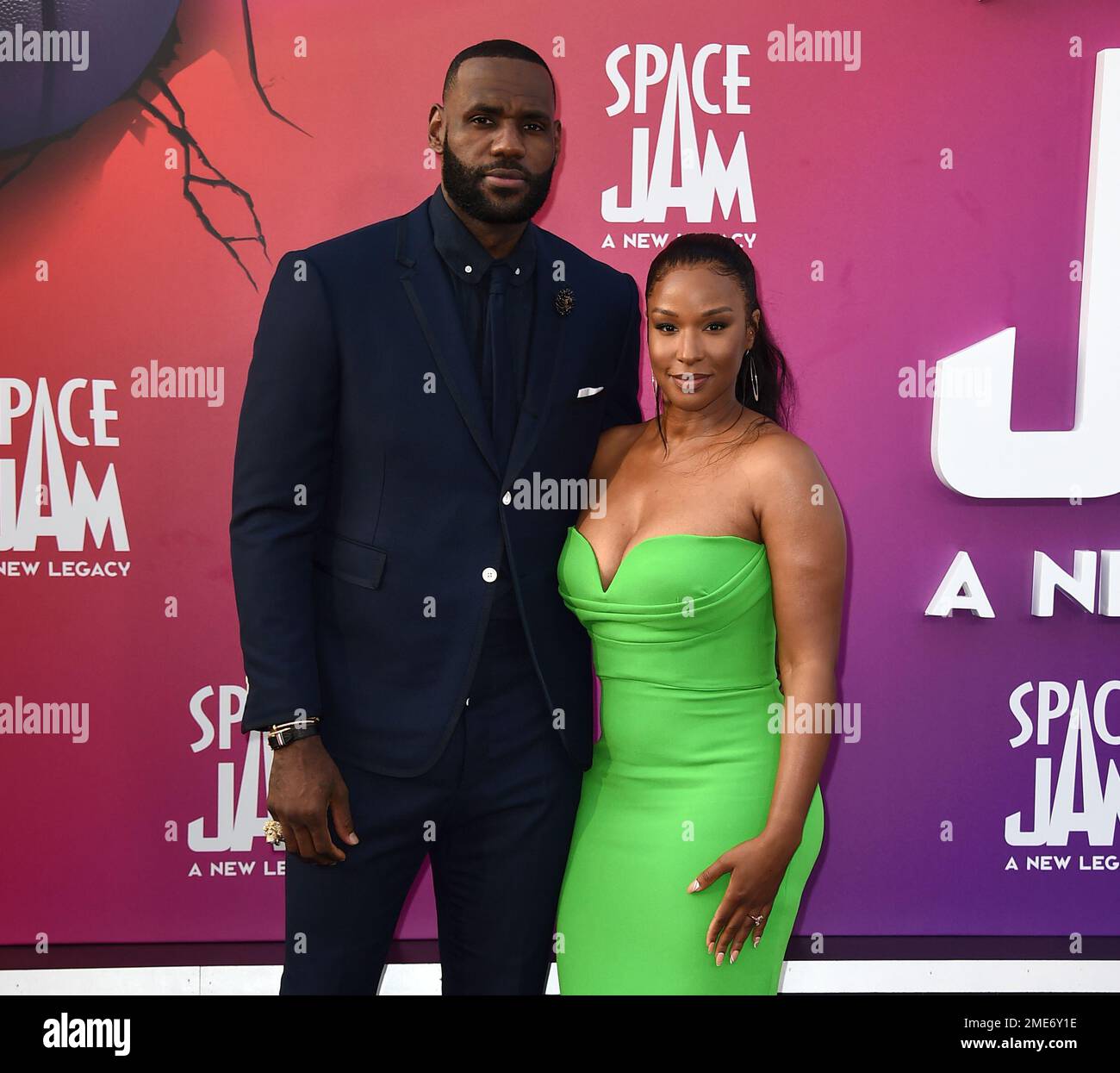 LeBron James and and Savannah Brinson arrive at the world premiere of ...