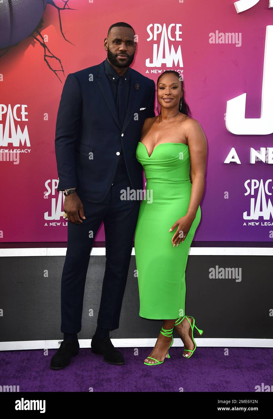 LeBron James and and Savannah Brinson arrive at the world premiere of ...