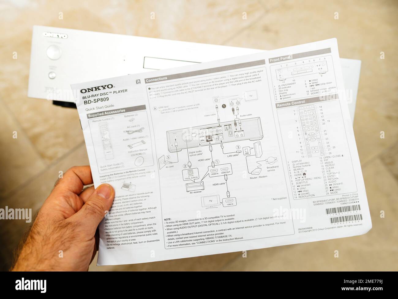 Paris, France Oct 18, 2023 POV male hand holding paper with quick