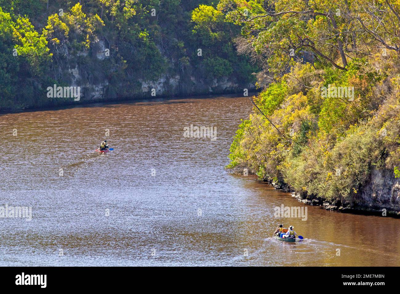 Canoeing on the Glenelg River Stock Photo