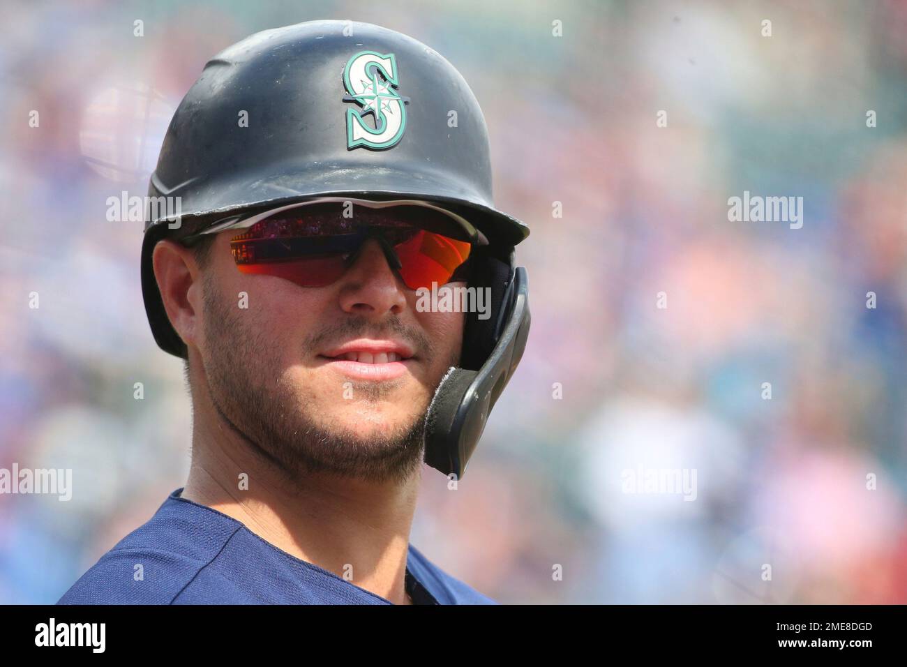 Seattle Mariners Ty France looks on during the ninth inning of a baseball  game against the Toronto Blue Jays, Thursday, July 1, 2021, in Buffalo,  N.Y. (AP Photo/Jeffrey T. Barnes Stock Photo 
