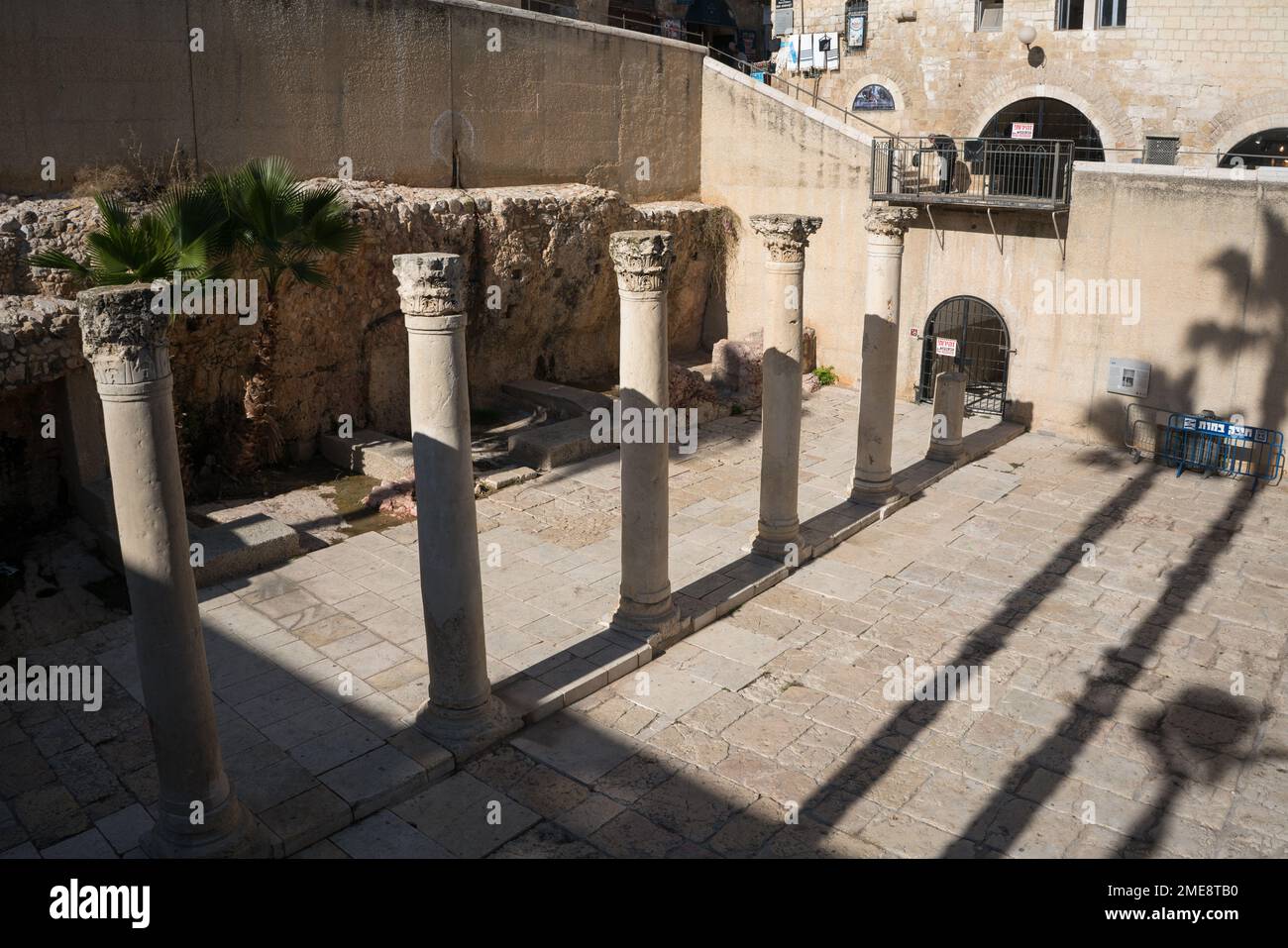 General view of the Cardo, ruins of the Ancient Roman Street, Jerusalem, Israel, Asia. Stock Photo