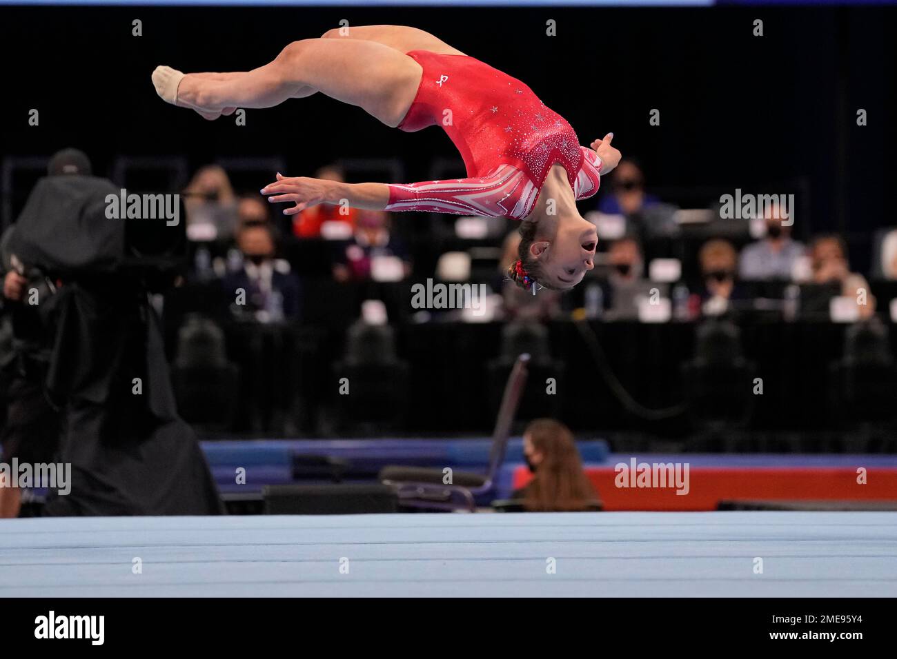 Grace McCallum competes in the floor exercise during the women's U.S ...