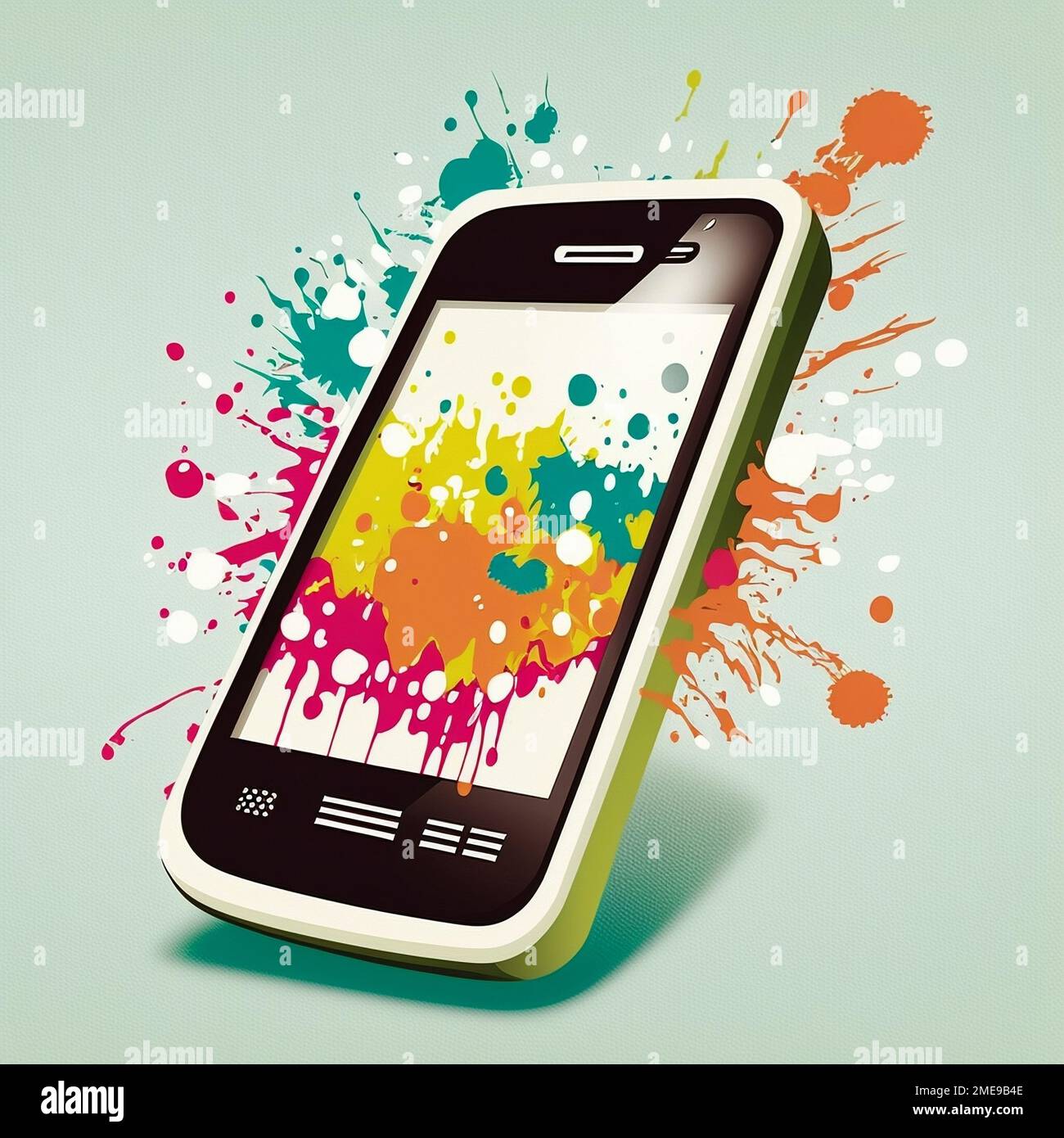 Graphic image of a smartphone. High quality illustration Stock Photo ...