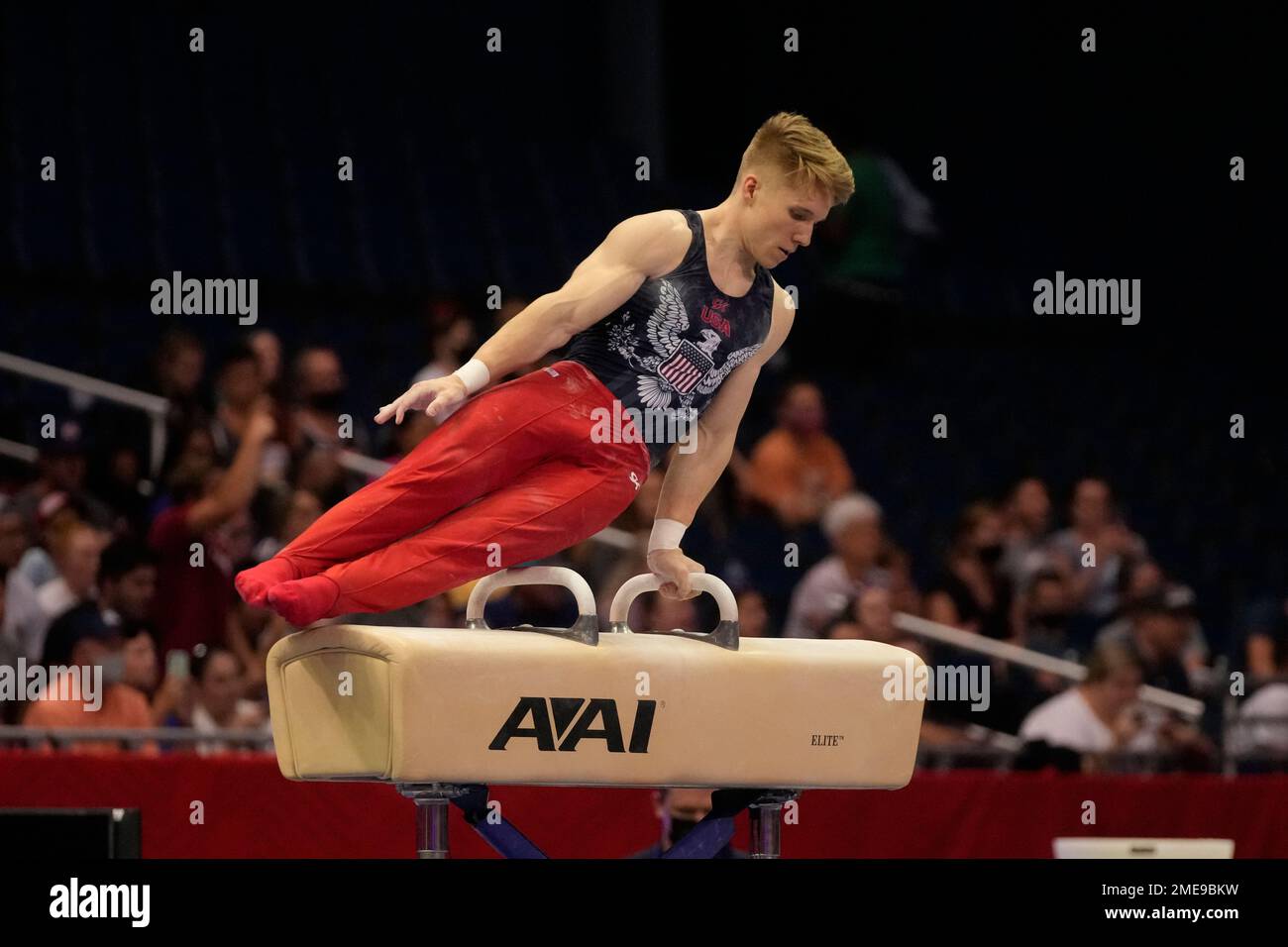 Shane Wiskus Competes On The Pommel Horse During The Men's U.S. Olympic ...