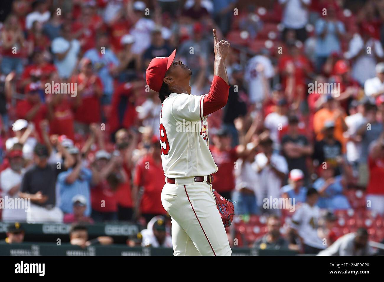 Al Reyes St. Louis Cardinals relief pitcher Alex Reyes reacts after defeating ...