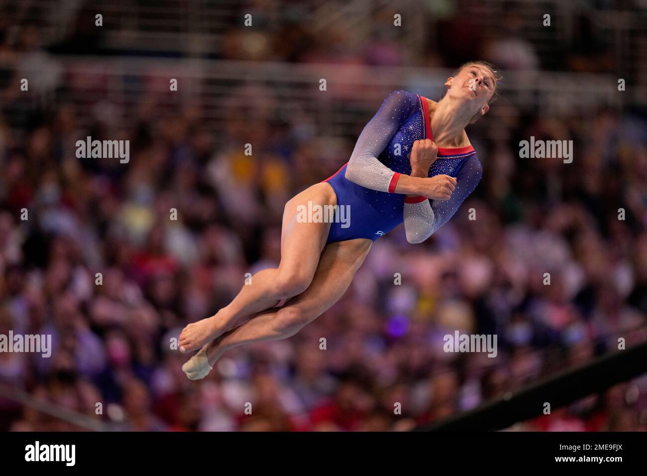 Grace McCallum competes in the floor exercise during the women's U.S