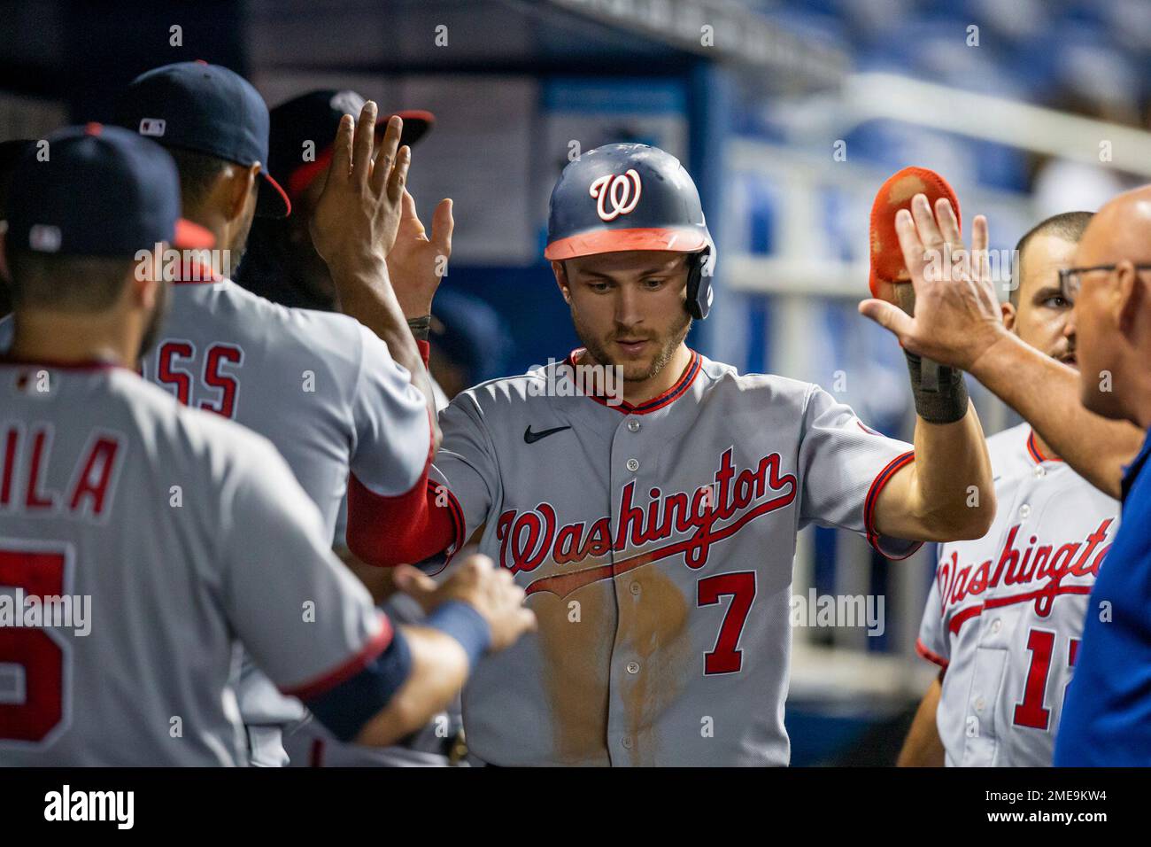 Washington Nationals shortstop Trea Turner in the dugout before a