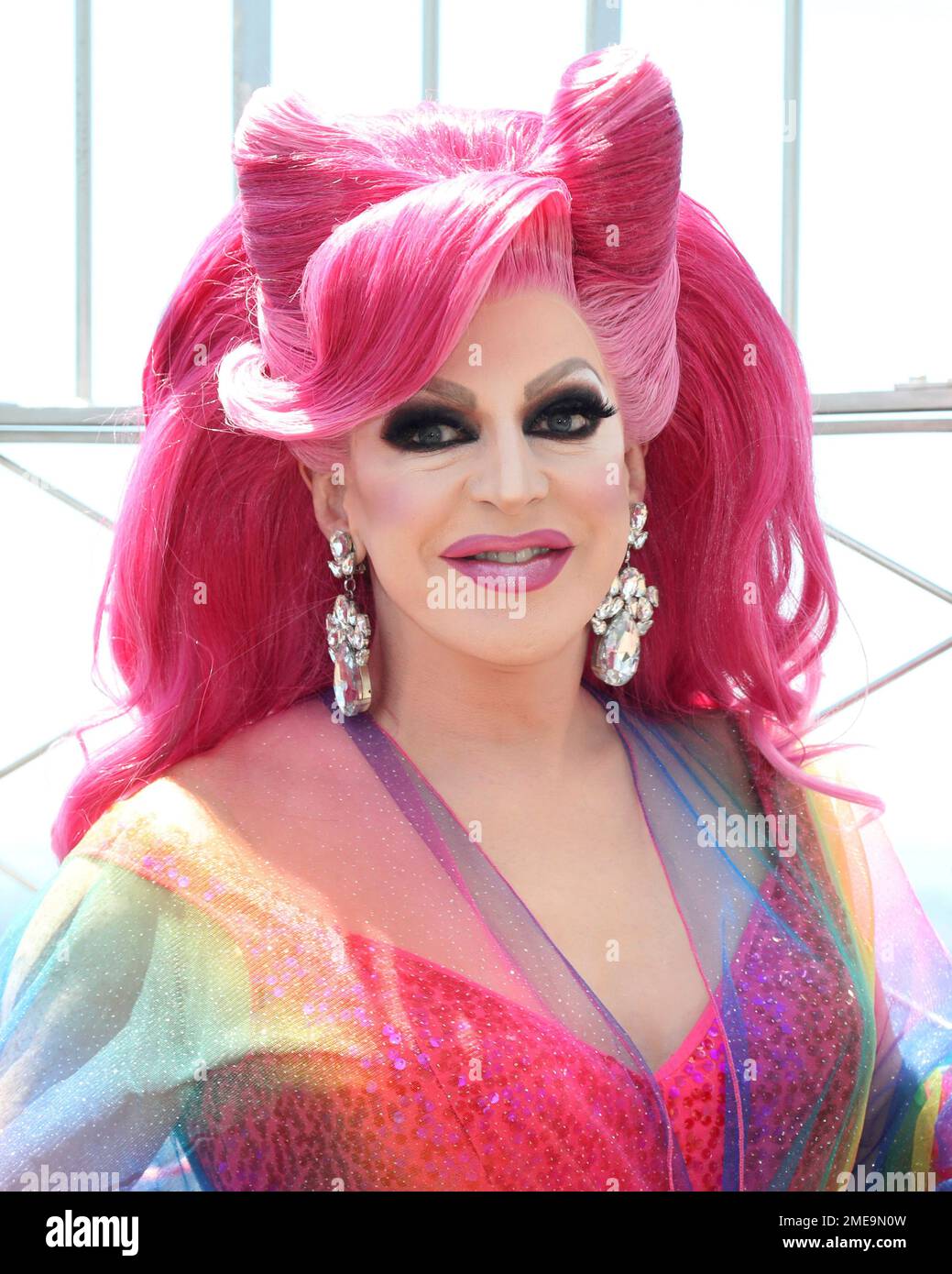 Pandora Boxx from the cast of "RuPaul's Drag Race All Stars 6" the Empire State Building on Thursday, June 24, 2021, in New York. by Greg Allen/Invision/AP Stock Photo -