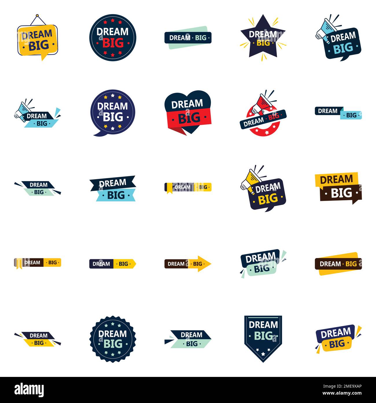 25 Professional Vector Elements for Creating a Brighter Future Stock 