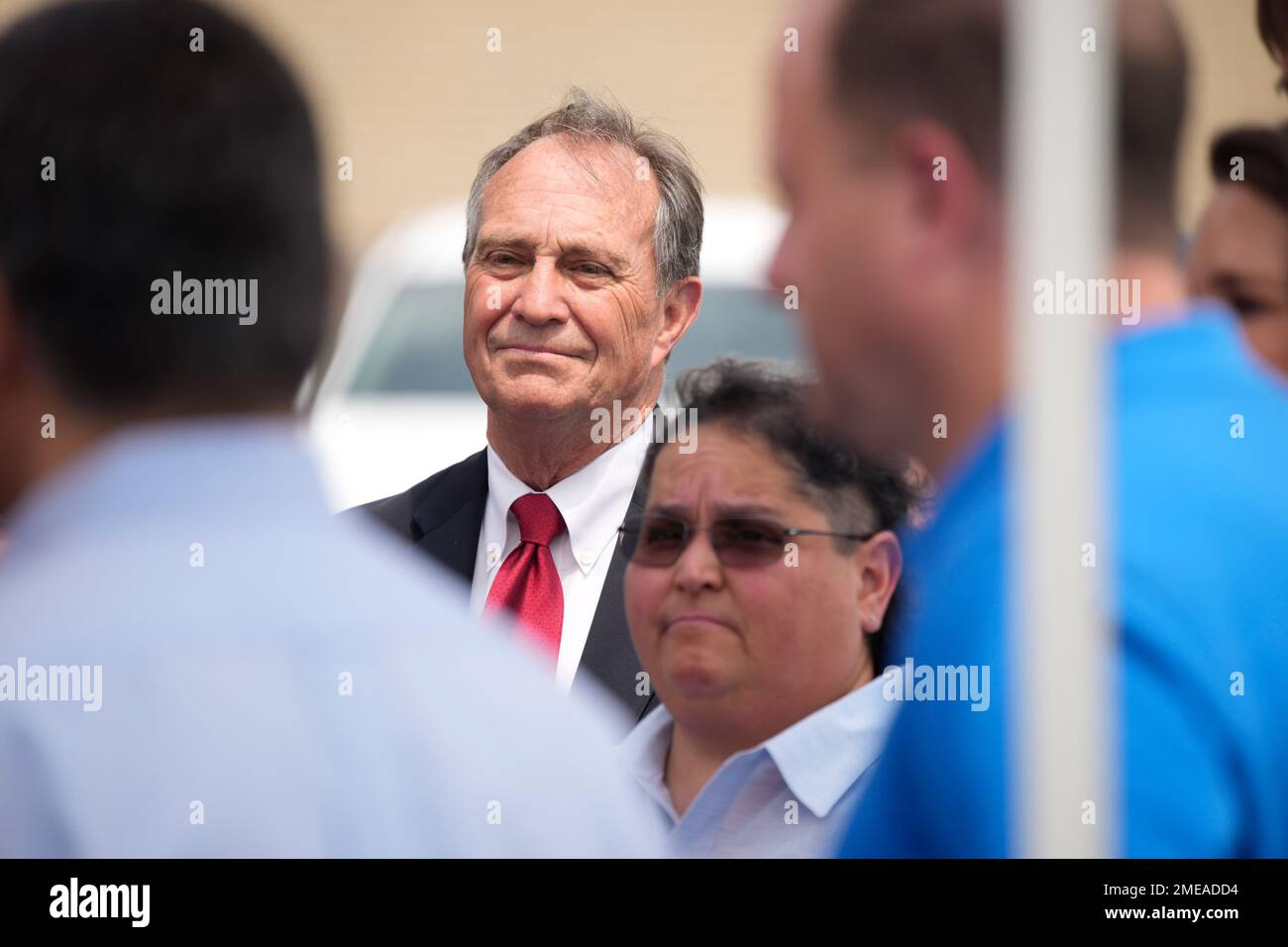 U.S. Rep. Ed Perlmutter, D-Colo., looks on during a visit to a pair of ...