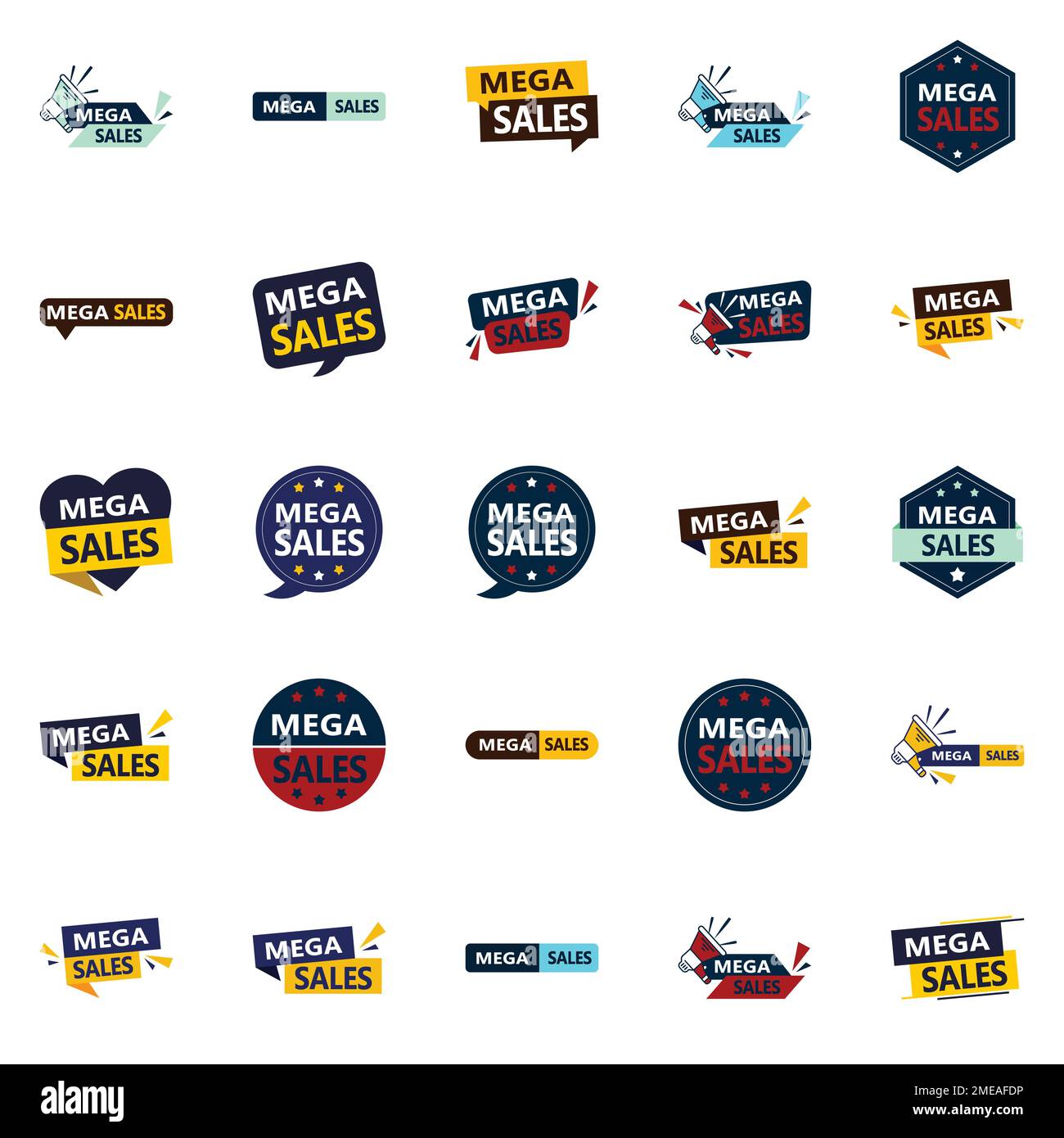 Mega Sale Bundle 25 Eye catching vector designs for increasing brand