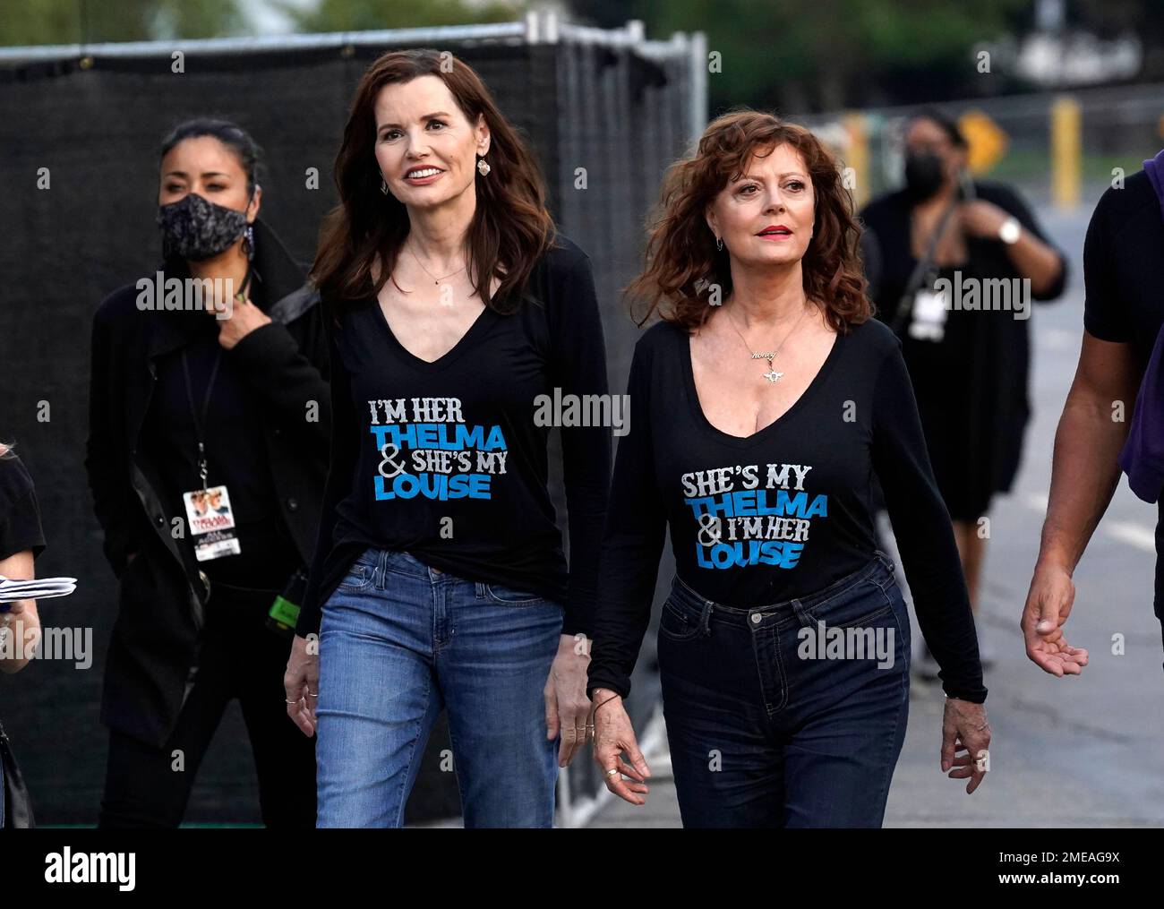 Geena Davis, left, and Susan Sarandon, the stars of "Thelma & Louise