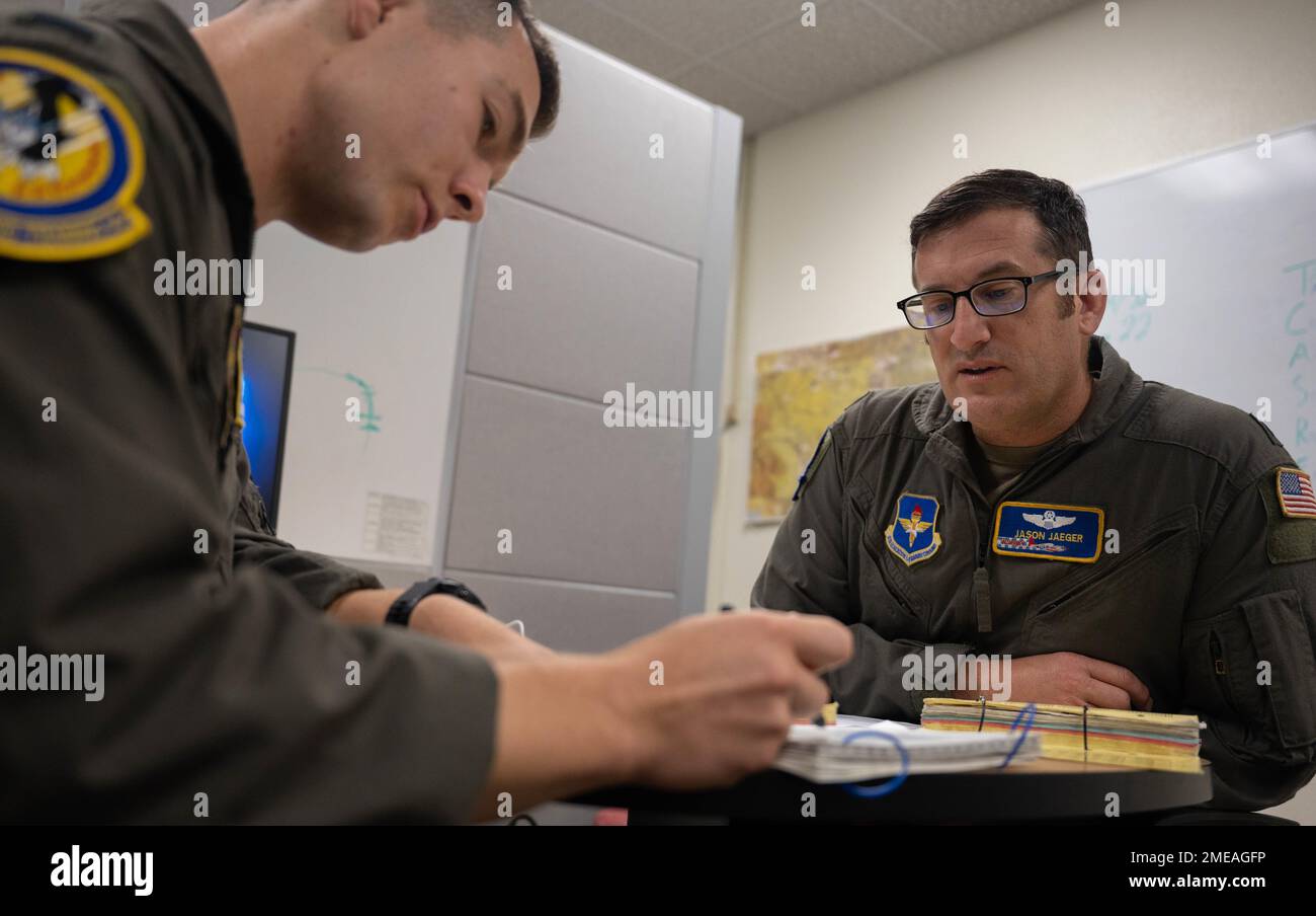 U.S. Air Force 1st Lt. Michael Frey, 48th Flying Training Squadron instructor pilot student ...