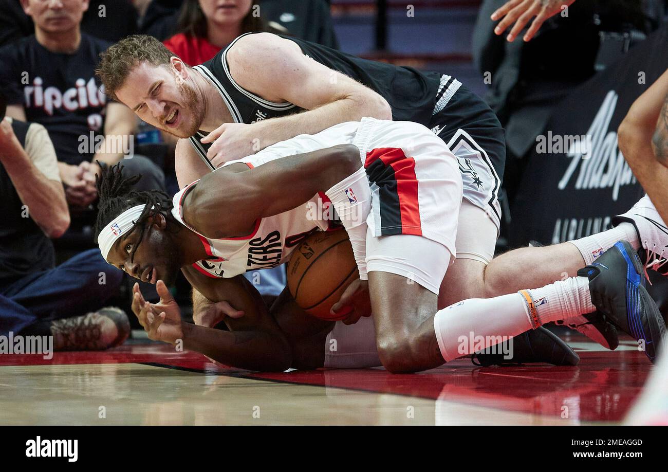 Portland Trail Blazers forward Jerami Grant plays during the first half of  an NBA basketball game, Monday, March 6, 2023, in Detroit. (AP Photo/Carlos  Osorio Stock Photo - Alamy