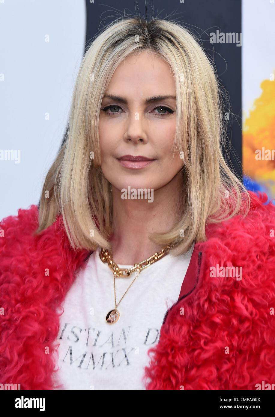 Charlize Theron arrives at the Los Angeles premiere of "F9: Fast