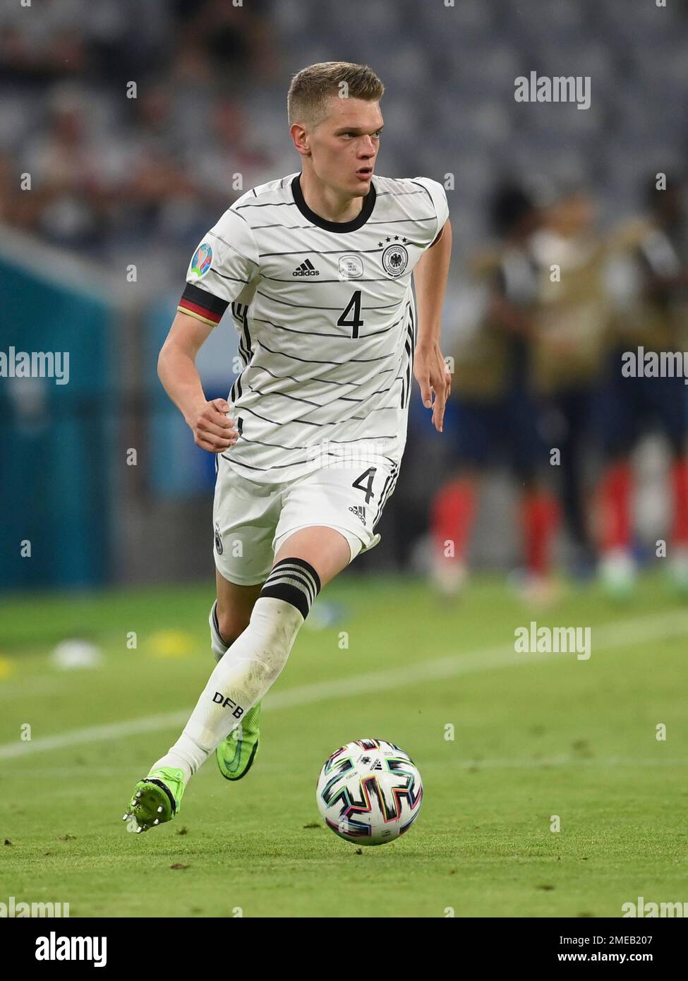 Germany's Matthias Ginter during the Euro 2020 soccer championship group F  match between France and Germany at the Allianz Arena stadium in Munich,  Tuesday, June 15, 2021. (Matthias Hangst/Pool via AP Stock