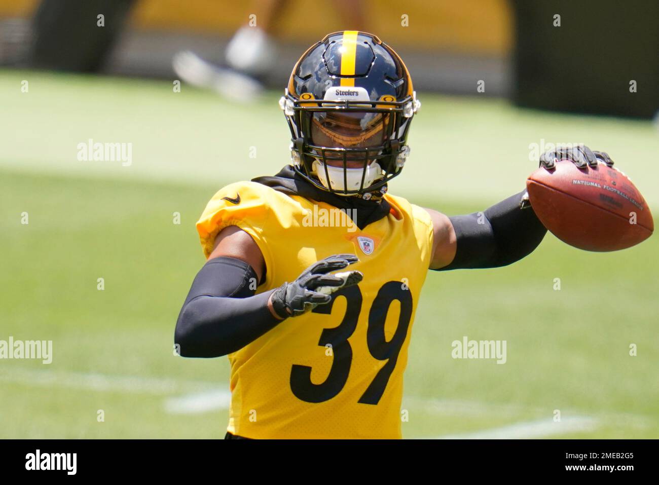 Pittsburgh Steelers free safety Minkah Fitzpatrick (39) works
