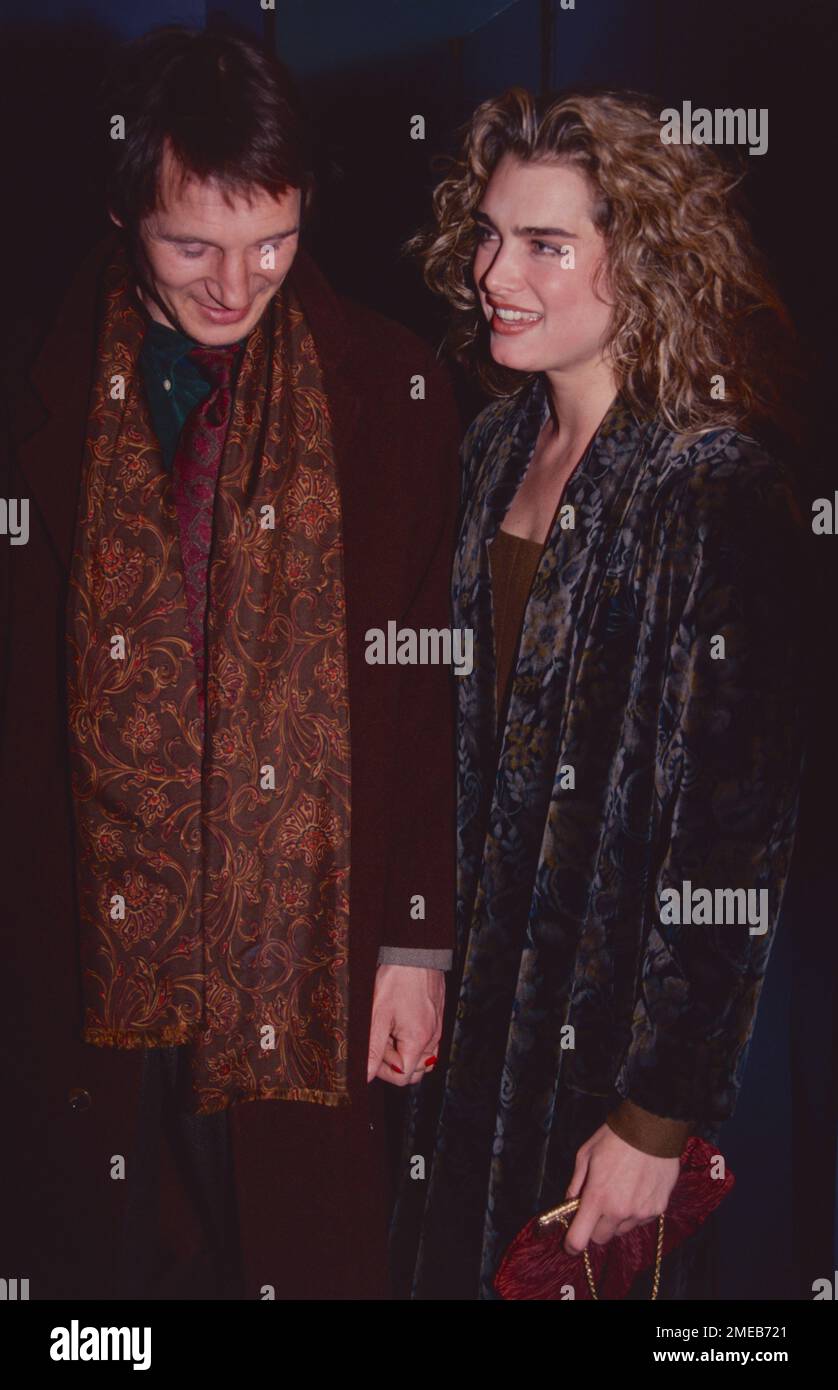Liam Neeson and Brooke Shields attend the premiere of 