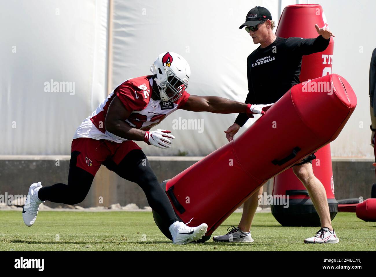 Arizona Cardinals linebacker Victor Dimukeje runs upfield against the  Carolina Panthers during an NFL football game in Charlotte, N.C., Sunday,  Oct. 2, 2022. (AP Photo/Nell Redmond Stock Photo - Alamy