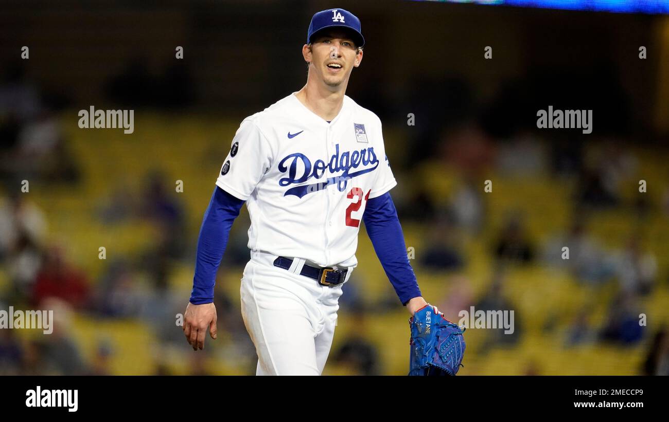 Los Angeles Dodgers pitcher Walker Buehler (21) pitches the ball during an  MLB regular season game against the Arizona Diamondbacks, Saturday, July 10  Stock Photo - Alamy