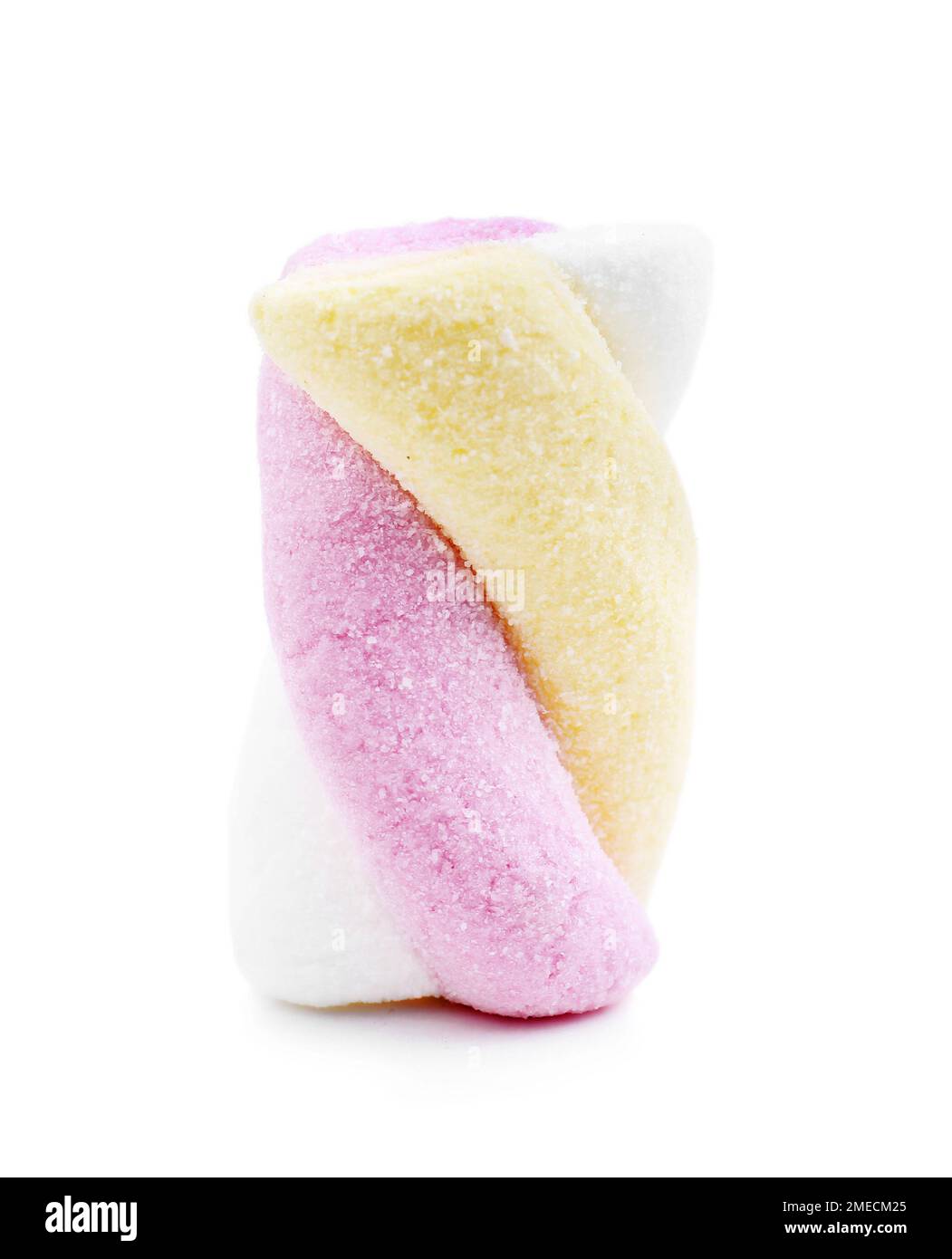 Tasty twisted marshmallow isolated on white background Stock Photo - Alamy