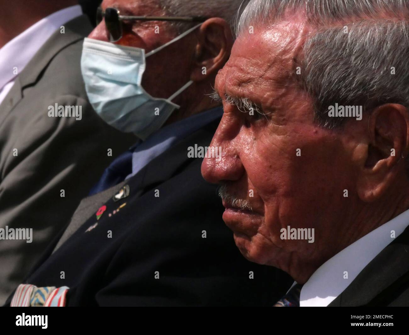 Charles Shay, right, the 96yearold native American from Indian Island