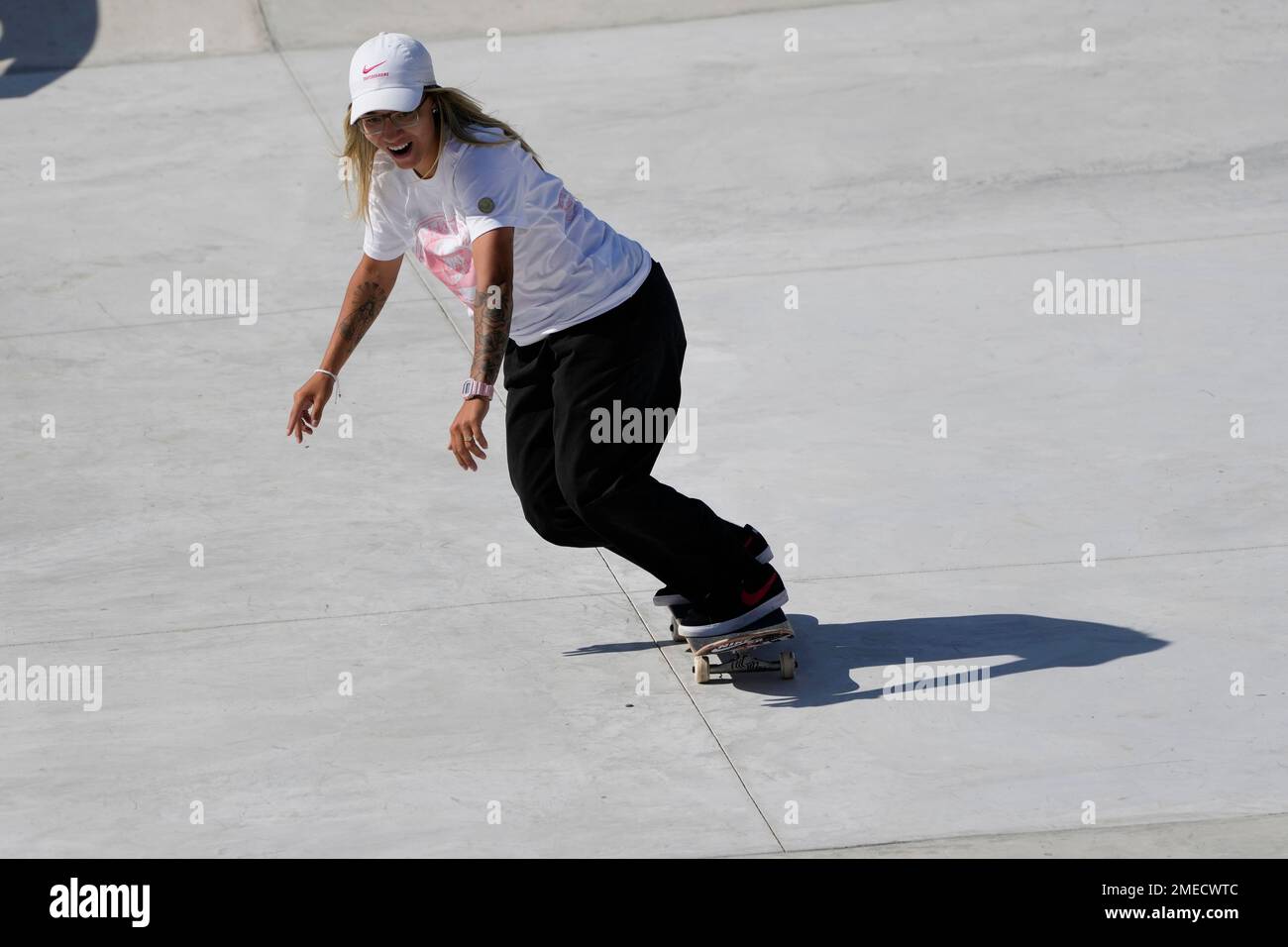 Pamela Rosa Pamela Rosa of Brazil competes in the Street Skateboarding World ...