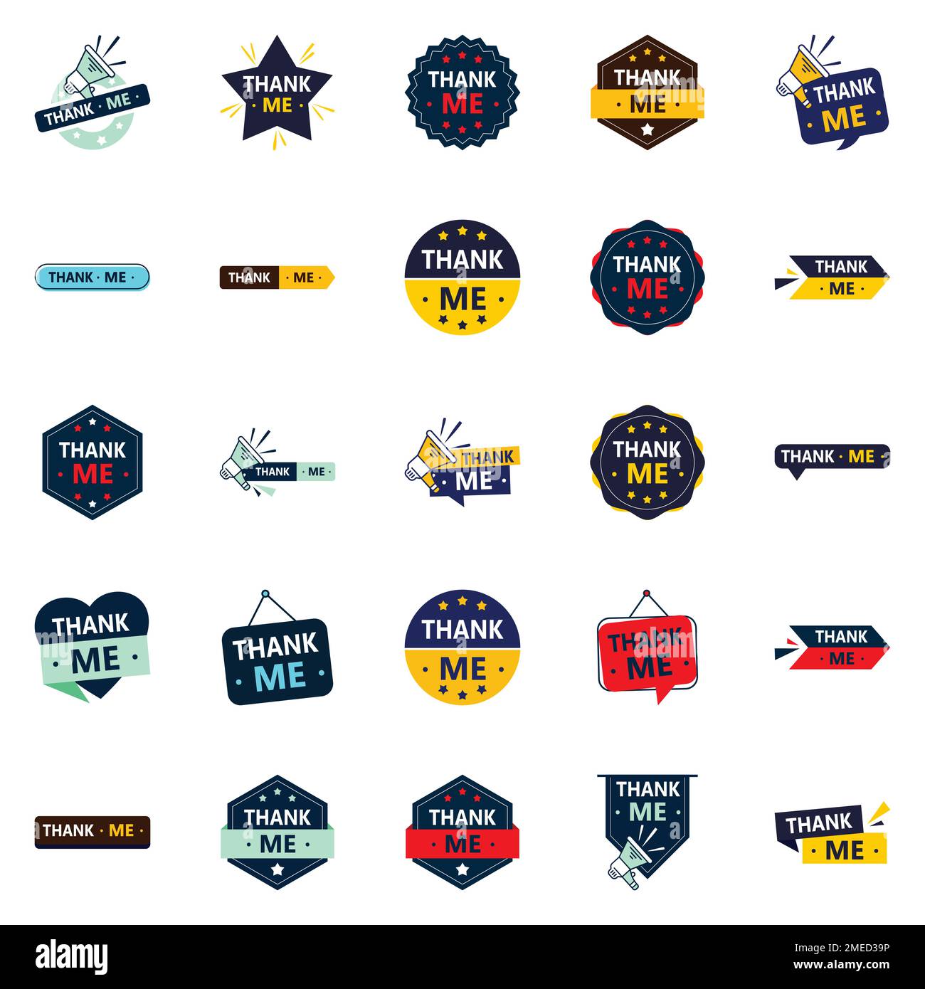 Say Thank You in a Big Way with Our Pack of 25 Thank Me Banners Stock Vector Image & Art Alamy