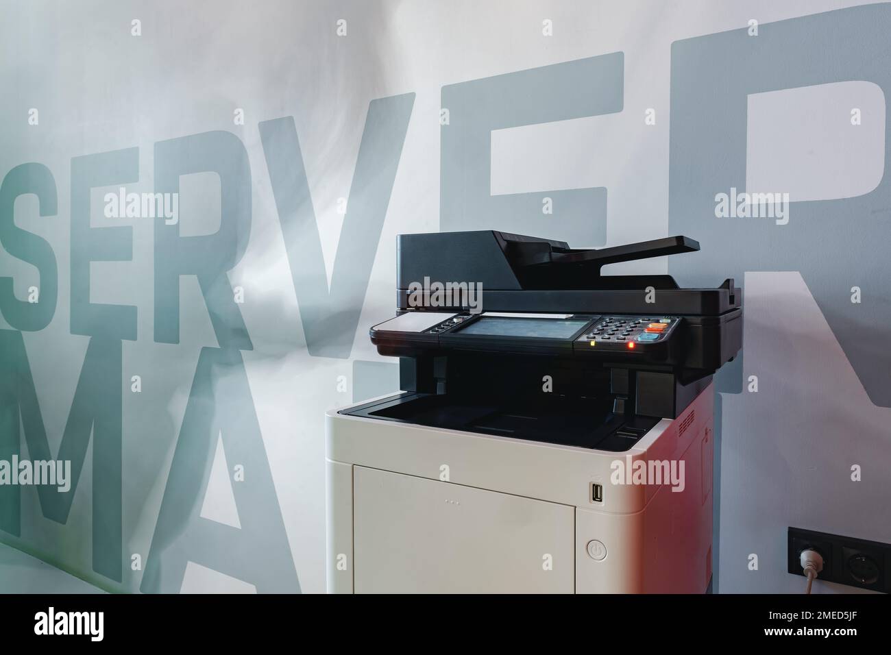 Network printer multi-function machine in modern office Stock Photo