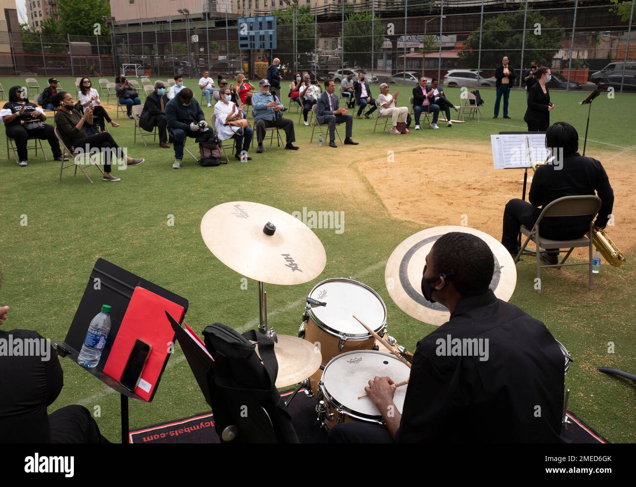 The celia cruz bronx high school of music band performs life is a