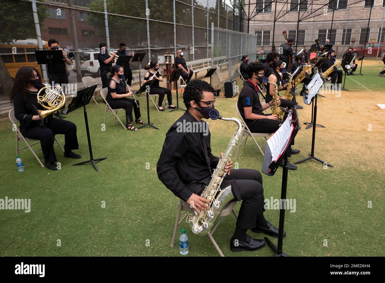 The celia cruz bronx high school of music band performs life is a