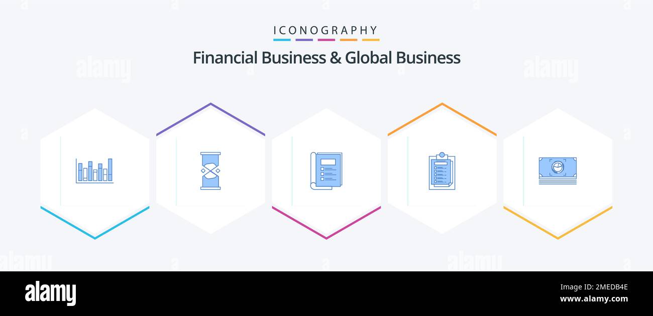 Financial Business And Global Business 25 Blue icon pack including file ...