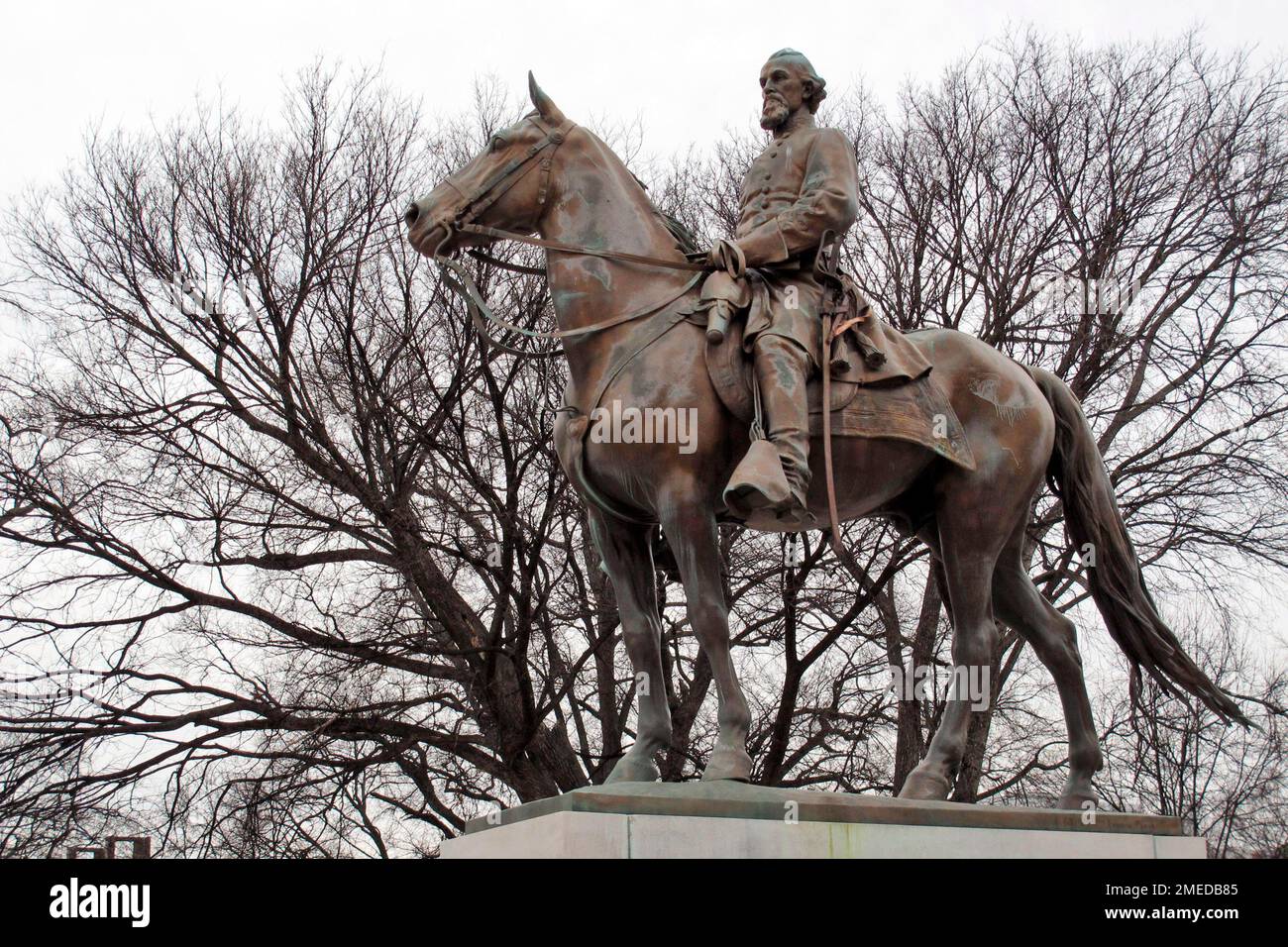 FILE In this Feb. 6, 2013, file photo, a statue of Nathan Bedford