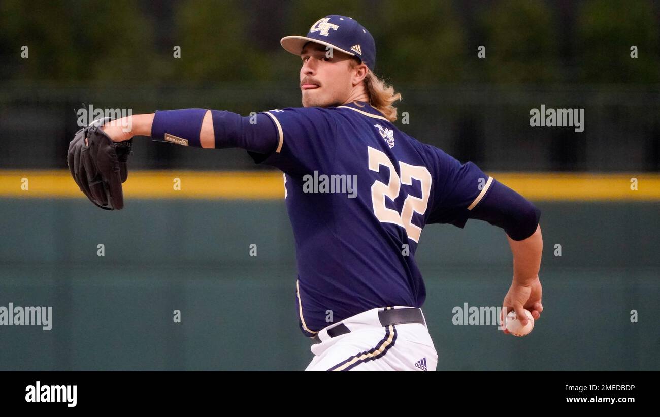 Tech pitcher Chance Huff throws against North Carolina State in