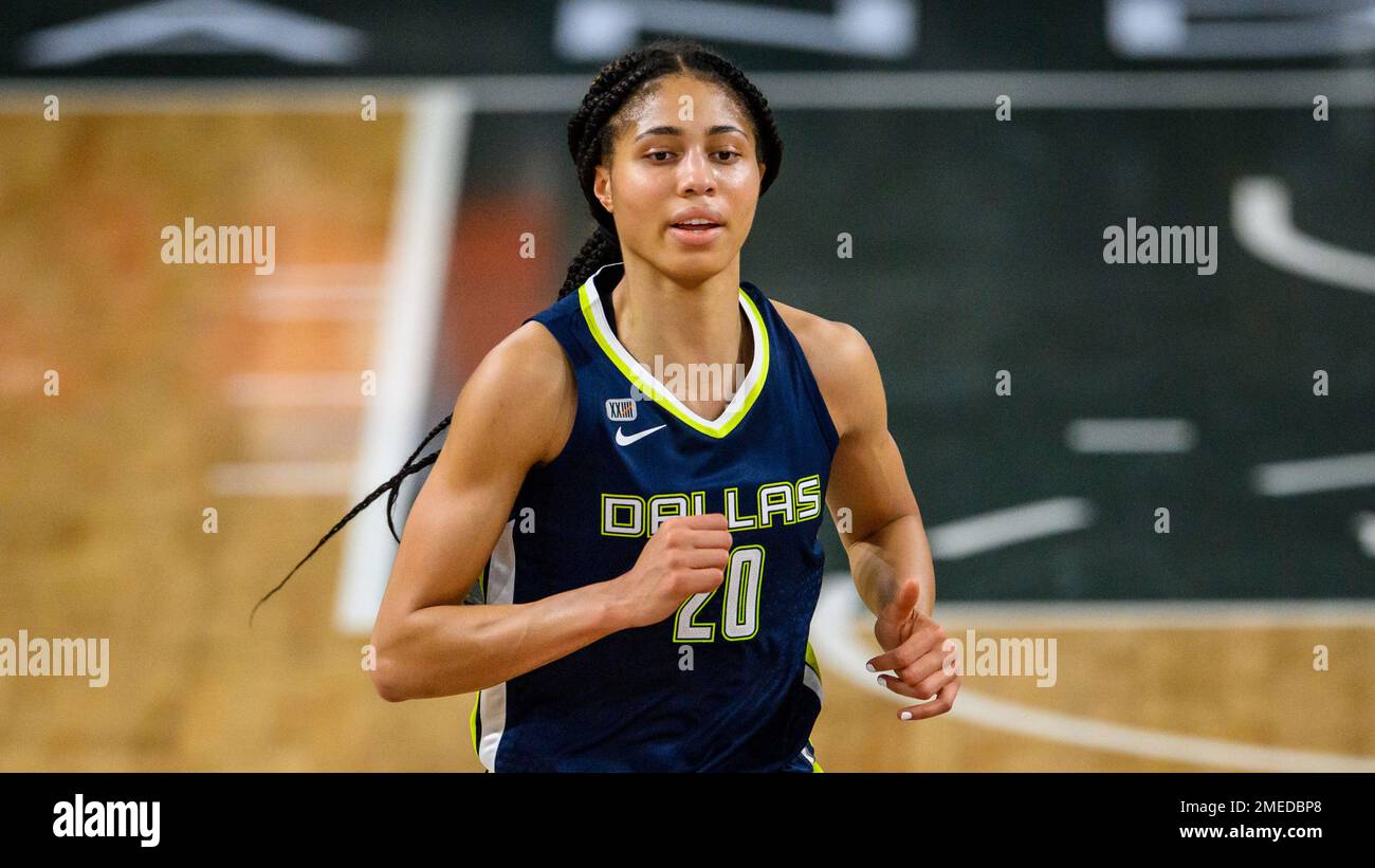 Dallas Wings forward Isabelle Harrison (20) in action during a WNBA