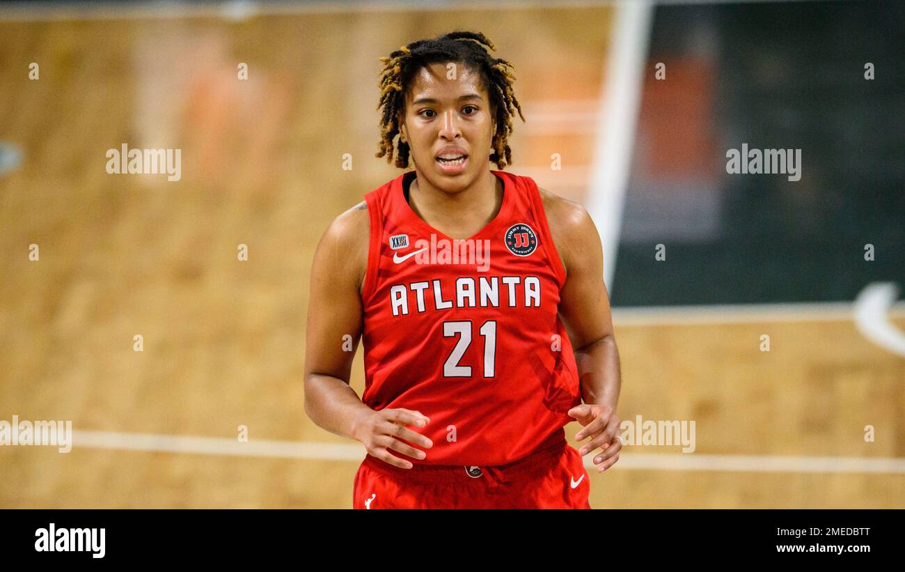 Atlanta Dream forward Tianna Hawkins (21) in action during a WNBA