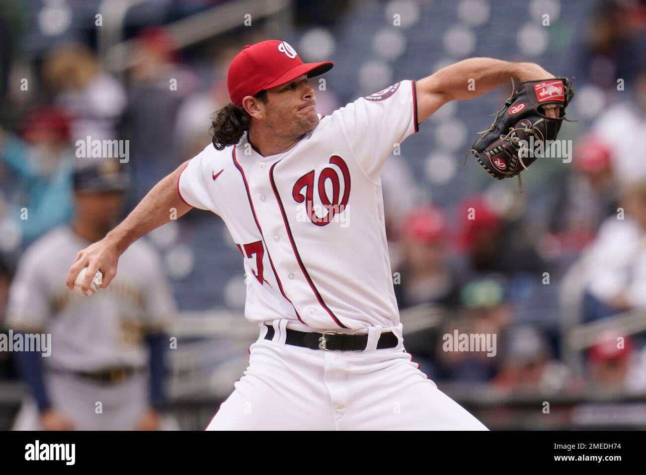 Washington Nationals Relief Pitcher Kyle Finnegan Throws A Pitch To The ...